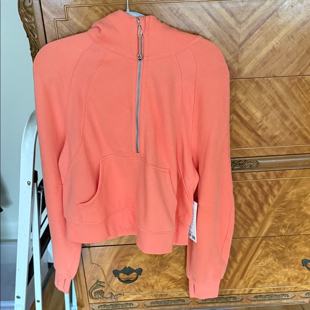 BRAND NEW Lululemon Scuba Oversized Coral Half-Zip Hoodie